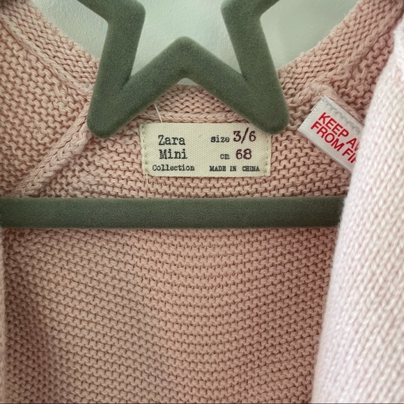Zara | Pink button up sweater 3-6 months - Picture 4 of 4